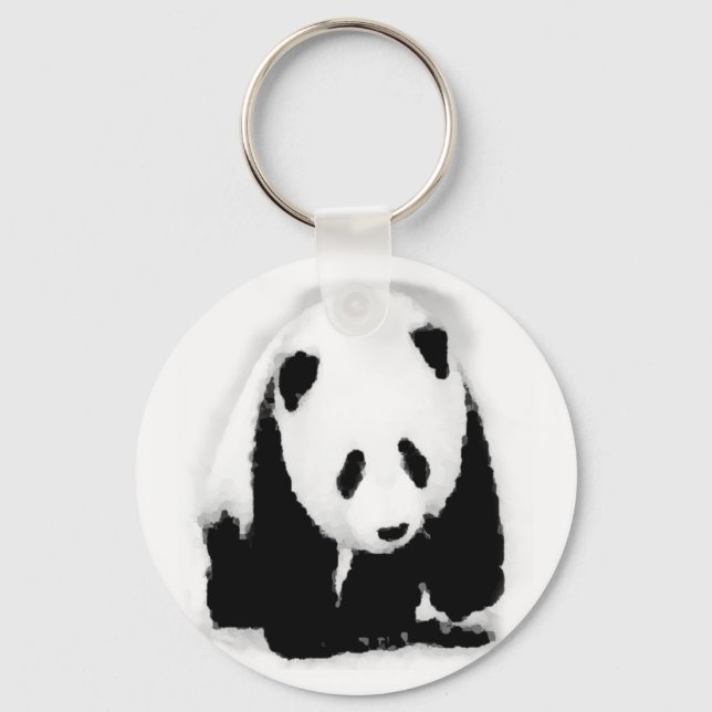 Pop Art Baby Panda Key Ring (Front)