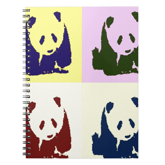 Pop Art Baby Pandas Notebook (Front)