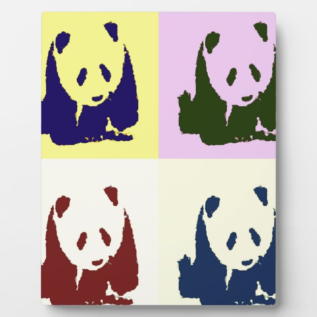 Pop Art Baby Pandas Plaque (Front)