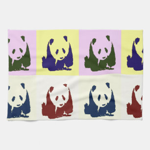 Pop Art Baby Pandas Tea Towel
