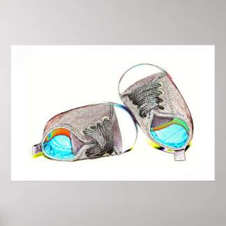 Pop Art Baby Shoes Poster