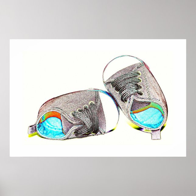 Pop Art Baby Shoes Poster (Front)