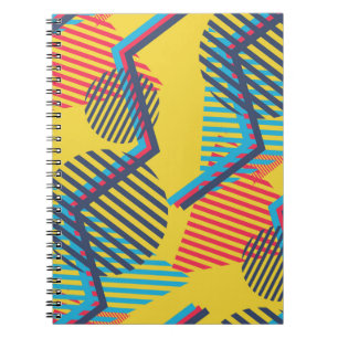 Pop art background, abstract geometric texture. notebook