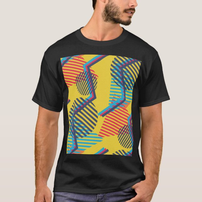 Pop art background, abstract geometric texture. T-Shirt (Front)