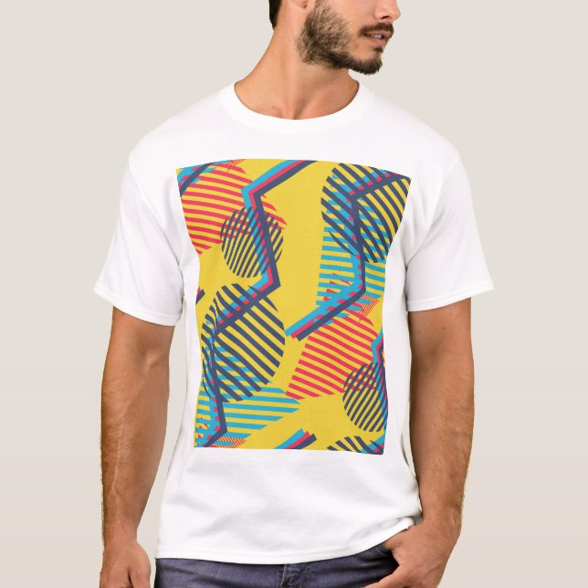 Pop art background, abstract geometric texture. T-Shirt (Front)