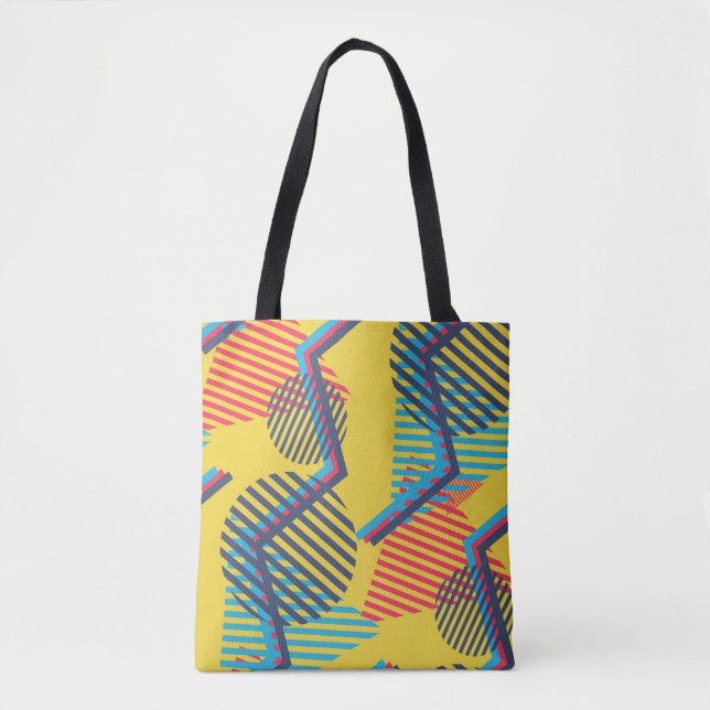 Pop art background, abstract geometric texture. tote bag (Front)
