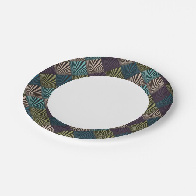 Pop art background paper plate (Angled)