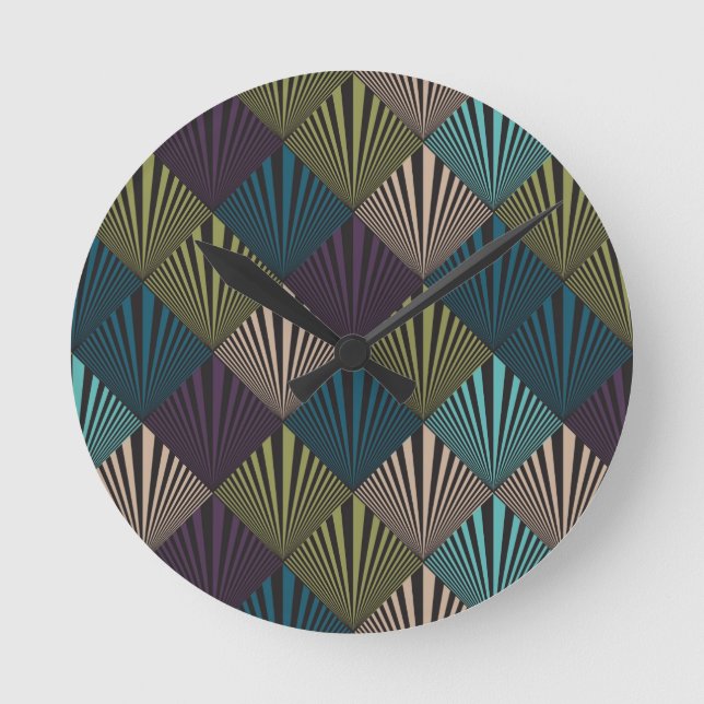 Pop art background round clock (Front)