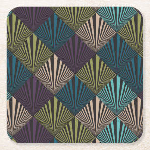 Pop art background square paper coaster