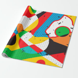 pop art background wrapping paper