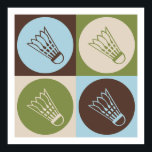 Pop Art Badminton Poster<br><div class="desc">Pop Art Badminton. Get this fun design featuring your hobby,  occupation,  or obsession on great t-shirts,  stickers & much more. They also make great gifts!</div>