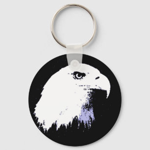 Pop Art Bald Eagle Key Ring