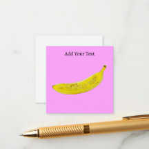 Pop Art Banana Pink Background Personalised