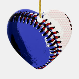 Pop Art Baseball Ceramic Ornament