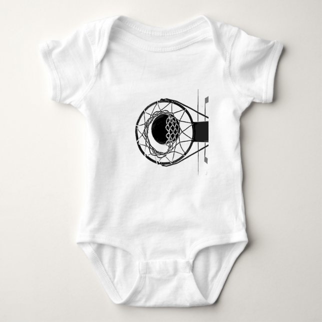 Pop Art Basketball Baby Bodysuit (Front)