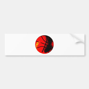 Pop Art Basketball Bumper Sticker