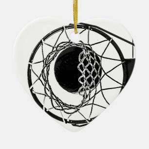Pop Art Basketball Ceramic Tree Decoration