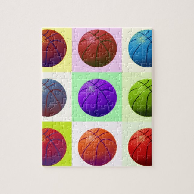 Pop Art Basketball Jigsaw Puzzle (Vertical)