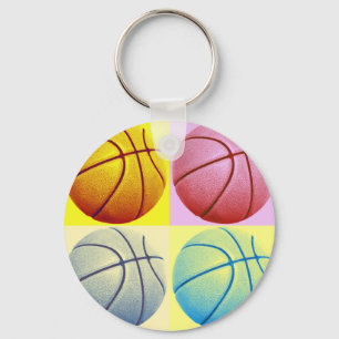 Pop Art Basketball Key Ring