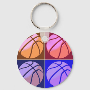 Pop Art Basketball Key Ring
