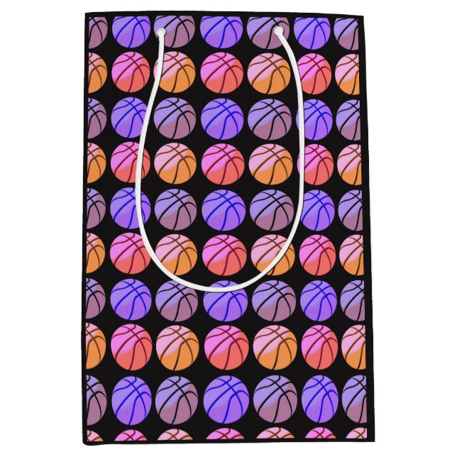 Pop Art Basketball Medium Gift Bag (Front)