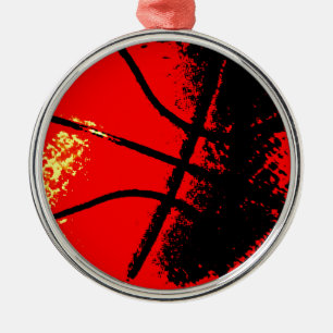 Pop Art Basketball Metal Tree Decoration