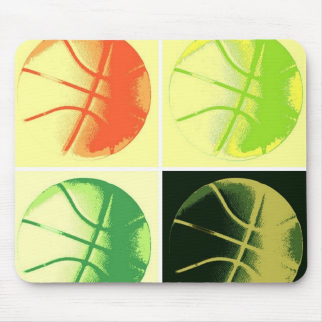 Pop Art Basketball Mouse Pad (Front)