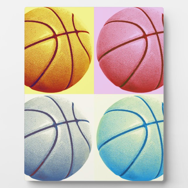 Pop Art Basketball Plaque (Front)