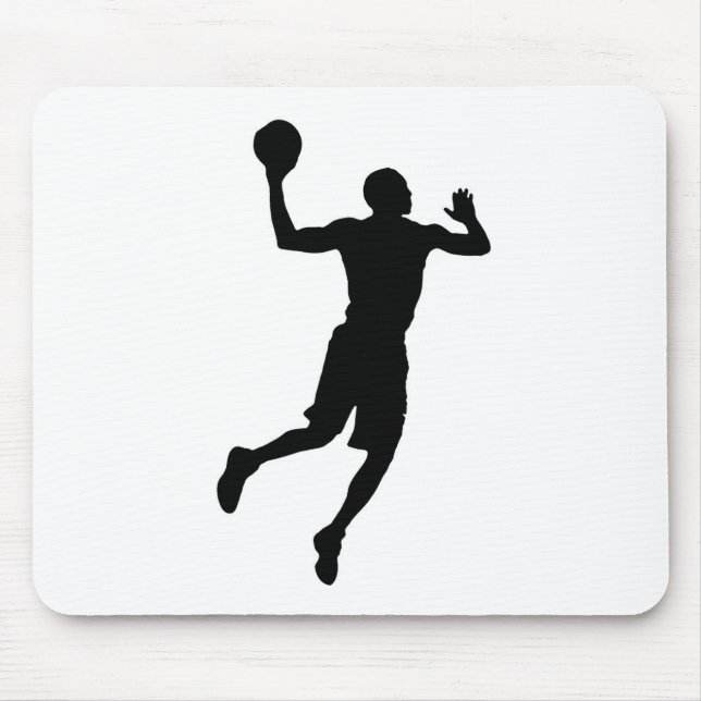 Pop Art Basketball Player Silhouette Mouse Pad (Front)