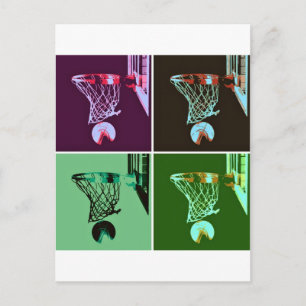 Pop Art Basketball Postcard