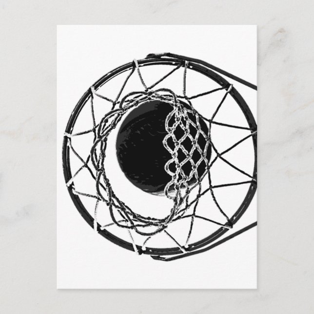 Pop Art Basketball Postcard (Front)