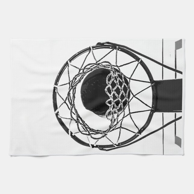 Pop Art Basketball Tea Towel (Horizontal)