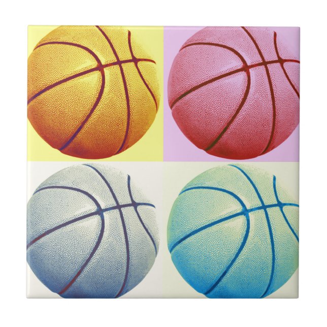 Pop Art Basketball Tile (Front)