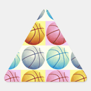 Pop Art Basketball Triangle Sticker