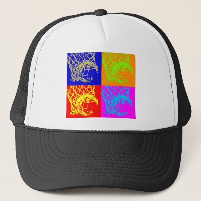 Pop Art Basketball Trucker Hat (Front)