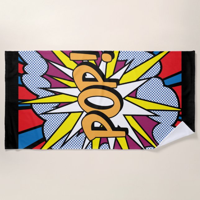 Pop Art Beach Towel (Front)