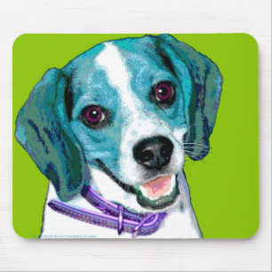Pop ART Beagle Puppy Mouse Pad