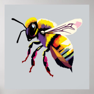 Pop art Bee Poster