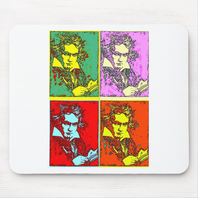 Pop-art Beethoven Mouse Pad (Front)