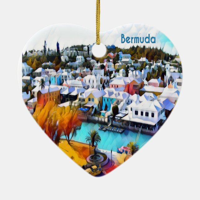  Pop Art Bermuda Ceramic Ornament (Back)