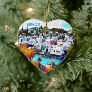 Pop Art Bermuda Ceramic Ornament
