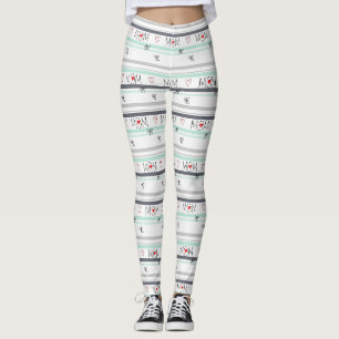 Pop Art BEST MOM Stripe – Bold Retro Love Leggings
