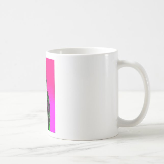 Pop Art Big Ben London Travel Pink Green Coffee Mug (Right)