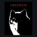 Pop Art Black White Motivational Wolf Poster<br><div class="desc">Digital Artwork - Wolf Head Computer Animal Art - College Pop Art - Wild Big Animals Computer Images</div>