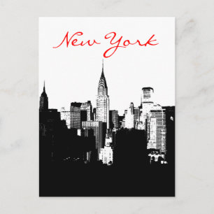 Pop Art Black & White New York City Post Card