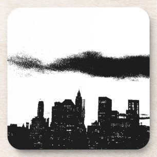 Pop Art Black White NYC New York City Coaster