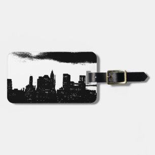 Pop Art Black White NYC New York City Luggage Tag