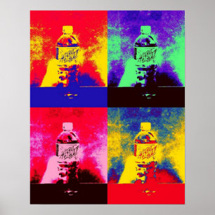 Pop art bottles poster
