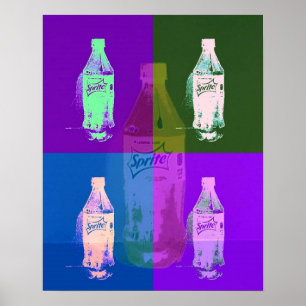 Pop art bottles poster