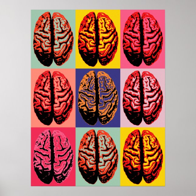 Pop Art Brain Poster (Front)